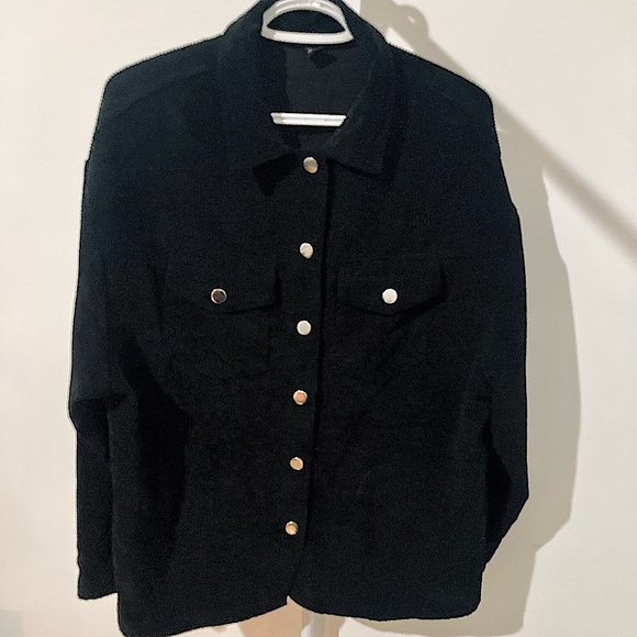 SHEIN Flap Pocket front Cord Coat - Picture 2 of 9